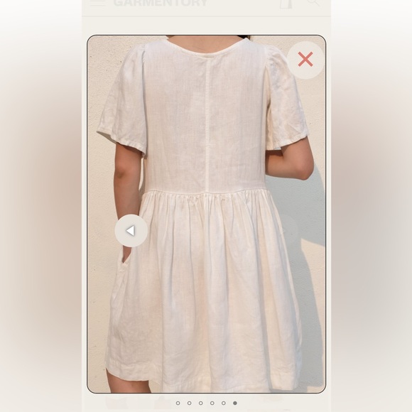 Shelter’s mini Agnes dress in white. 100% linen. Size small. - Picture 6 of 8